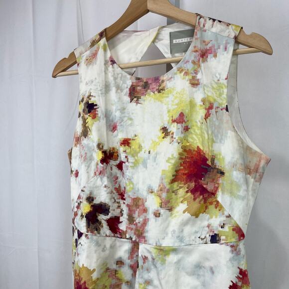 HUNTER BELL 8P  Anthropologie Kukka Tea Dress Open Back A-Line Floral Multicolor - Picture 7 of 12